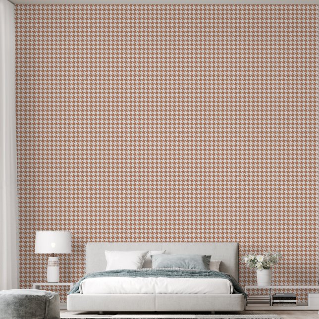 Papel Pintado Boho Lt. Marrón Houndstooth (Dormitorio)