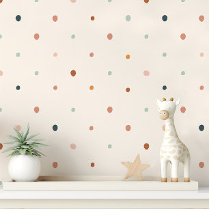 Papel Pintado Boho Lunares Pastel