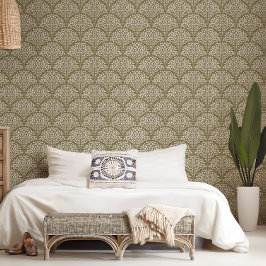 Papel Pintado Boho Moda Leaf Scallop