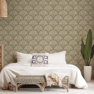 Papel Pintado Boho Moda Leaf Scallop