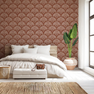 Papel Pintado Boho Moda Leaf Scallop