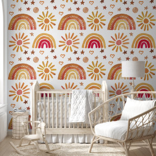 Papel Pintado Boho Rainbow Sun Baby Kids
