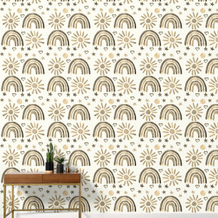 Papel Pintado Boho Rainbow Sun Baby Kids