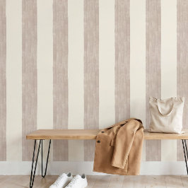 Papel Pintado Boho Taupe Beige Neutro Gran Raya Escandinavo