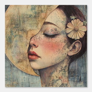 Papel Pintado Boho Vintage Woman y Half Moon