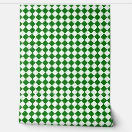 Papel Pintado Bold Green and White Chevron Pattern Textured
