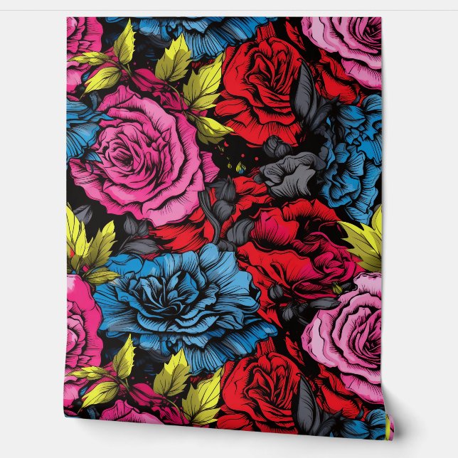 Papel Pintado Bold Punk Blooms Floral (Desenrollar)