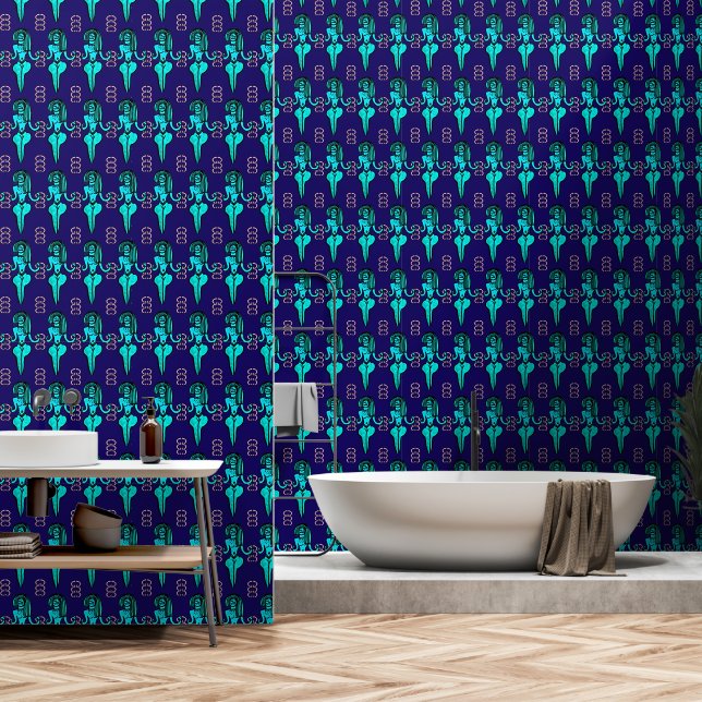Papel Pintado Bold Surreal Female Figure Pattern Wallpaper  (Baño)