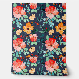Papel Pintado Bold Tropical Blossoms – Vibrant Flower Pattern
