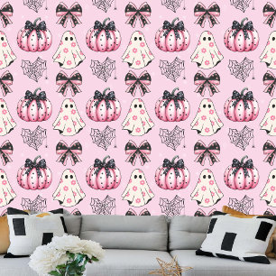 PAPEL PINTADO BOMBA Y FANTASMA NEGRO Y ROSA