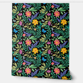 Papel Pintado Bonito Bonito floral de colores alegre y elegante