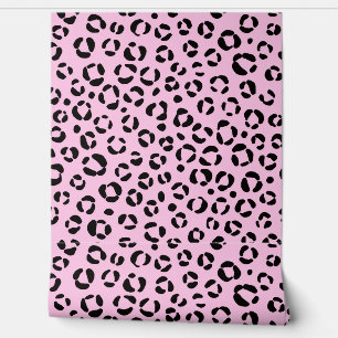 Papel Pintado Bonito en Estampado de Animales Rosa