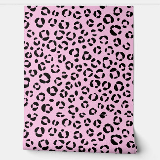 Papel Pintado Bonito en Estampado de Animales Rosa