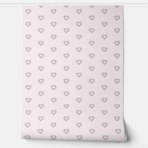 Papel Pintado Bonito Pastel Pink Love Hearts Pattern Resumen