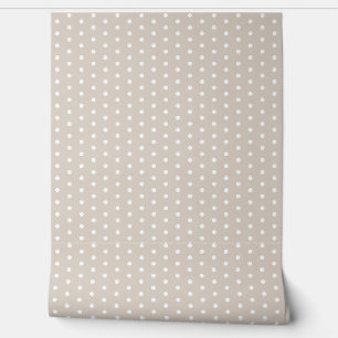 Papel Pintado Bonito Polka Patrón de puntos Piedra Tapón Blanco 