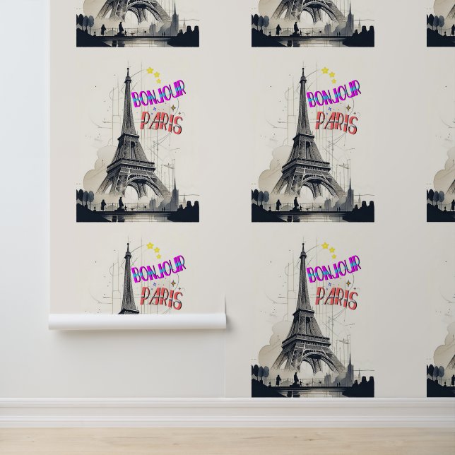 Papel Pintado Bonjour Colorful Paris (Solicitud)