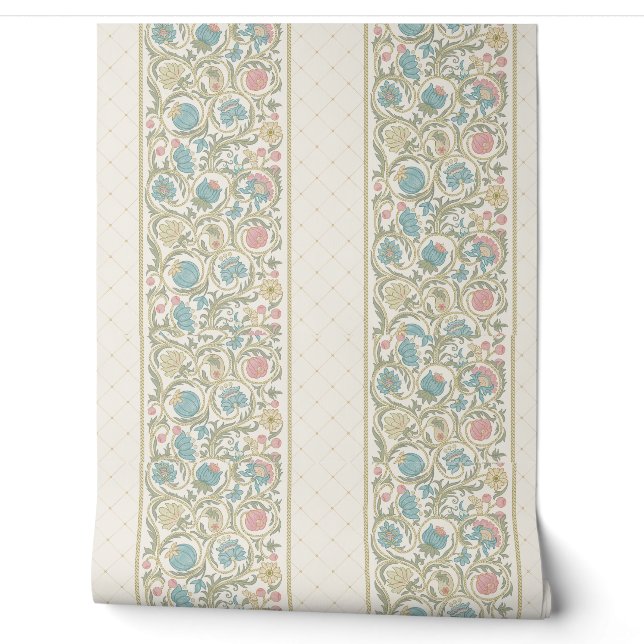 Papel Pintado Borde floral vintage (Desenrollar)