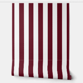 Papel Pintado Borgoña y rayas blancas del otoño