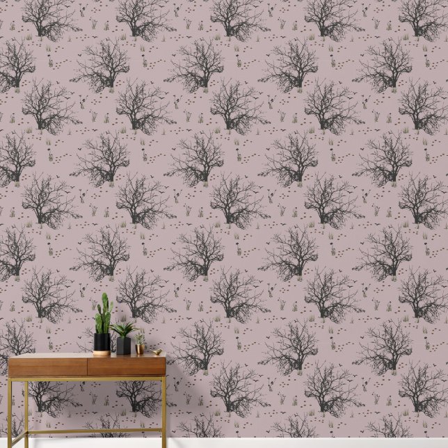 Papel Pintado Bosque de Invierno de Caída Tardía (Pasillo)