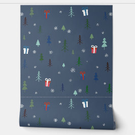 Papel Pintado Bosque de nieve de Navidades acogedores