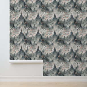 Papel Pintado Bosque nigeriano encantado con Castillo Oscuro - É