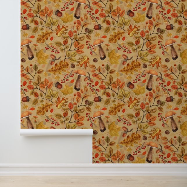 Papel Pintado Bosque otoñal en ocre (Solicitud)