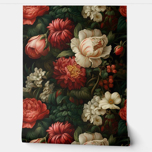 Papel Pintado Botánica de Everglow Noel Florals (Desenrollar)