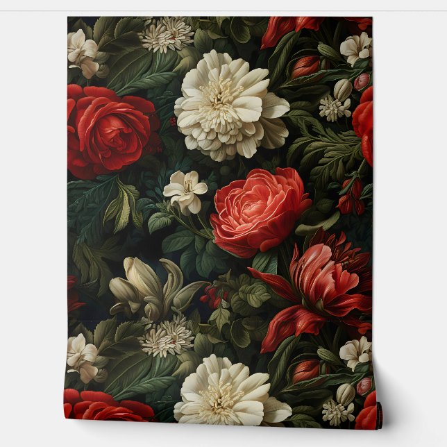 Papel Pintado Botánica de Everglow Noel Florals (Desenrollar)