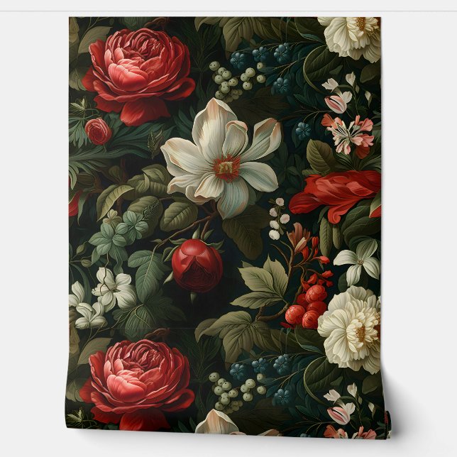 Papel Pintado Botánica de Everglow Noel Florals (Desenrollar)