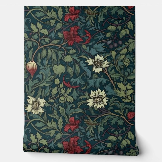 Papel Pintado Botánica del Jardín Morris de Invierno (Desenrollar)