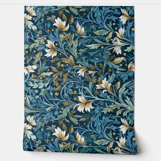 Papel Pintado Botánica del Jardín Morris de Invierno (Desenrollar)