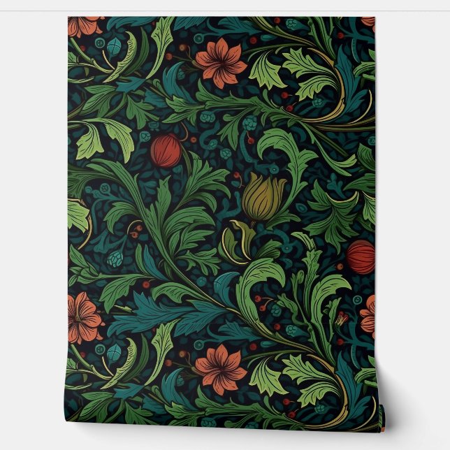 Papel Pintado Botánica del Jardín Morris de Invierno (Desenrollar)