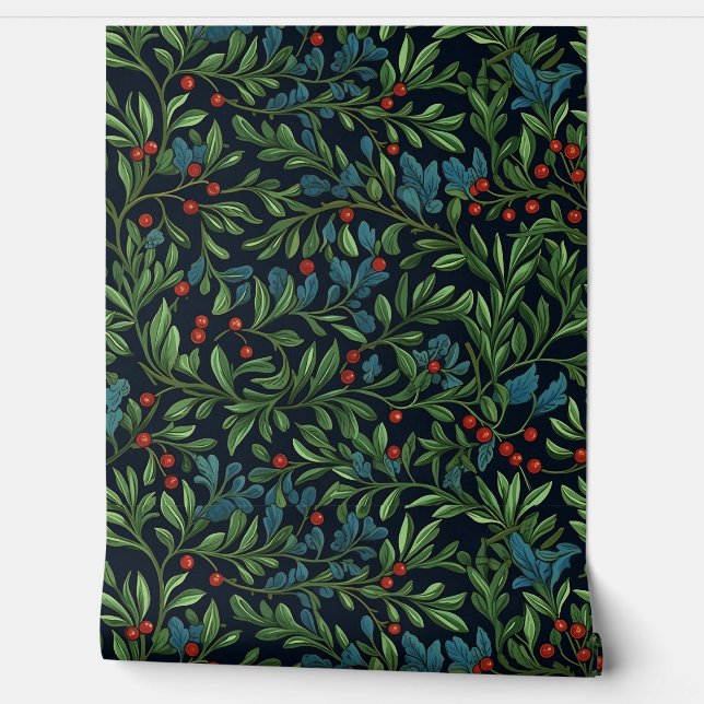 Papel Pintado Botánica del Jardín Morris de Invierno (Desenrollar)