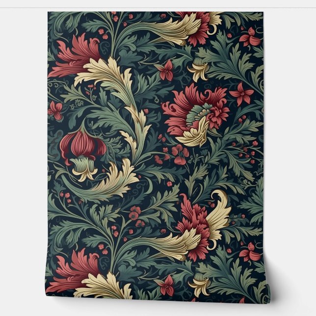 Papel Pintado Botánica del Jardín Morris de Invierno (Desenrollar)