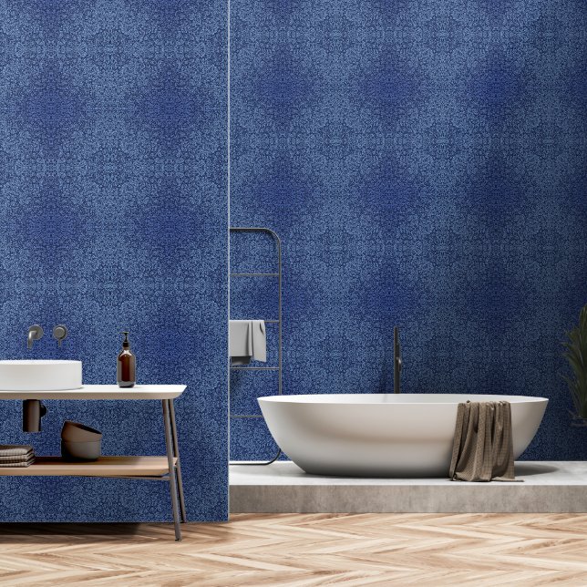 Papel Pintado Botanical Pattern in Blue 2 (Baño)