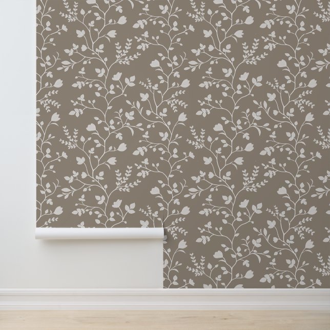 Papel Pintado Botanical Serenade XL delicate floral silhouette (Solicitud)