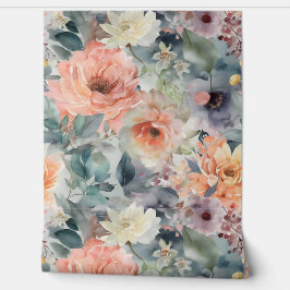 Papel Pintado Botánico Ballet de Boda Sonrojado