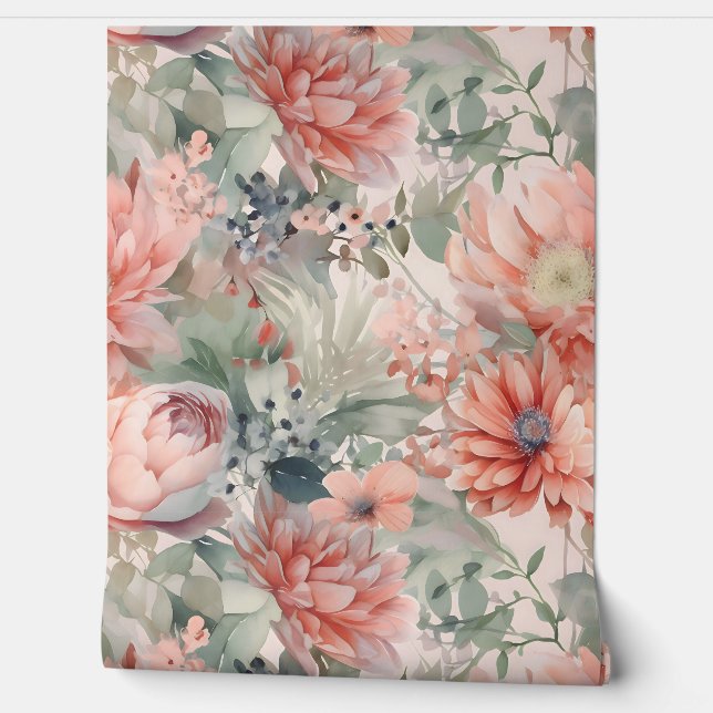 Papel Pintado Botánico Ballet Novia Sonrojada (Desenrollar)