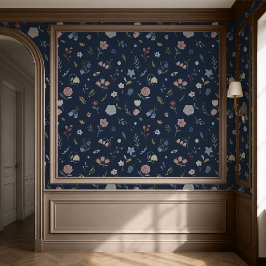 Papel pintado botánico Cottagecore escandinavo