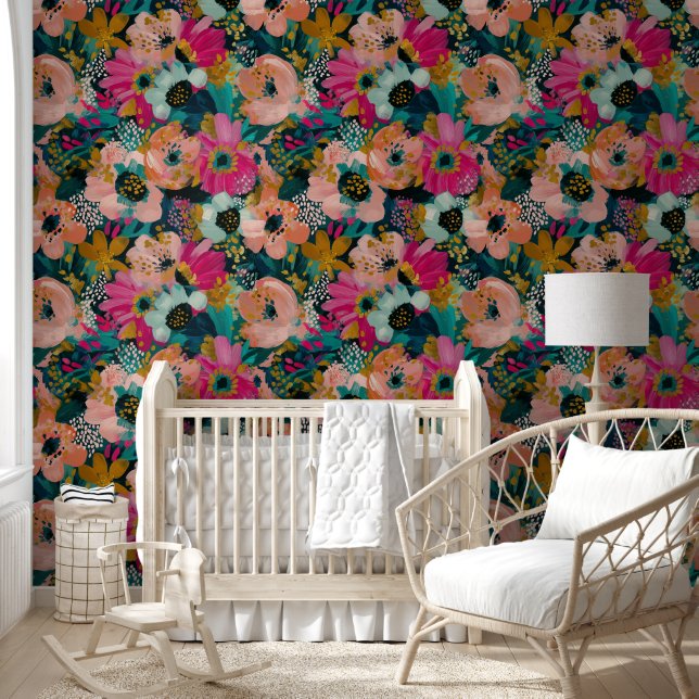 Papel Pintado Botánico Floral  (Niños)