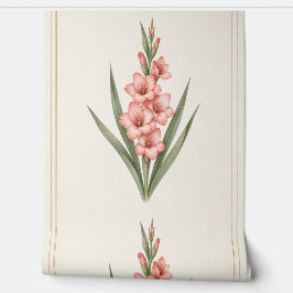 Papel pintado botánico Gladiolus, cumpleaños de ag