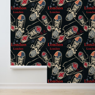 Papel Pintado Botas de deporte patrón de moda