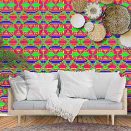 Papel Pintado Bright Abstract Colorful Swirl