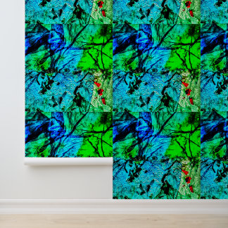 Papel Pintado Bright blue texture Wallpaper,Dazzling fresh blue 