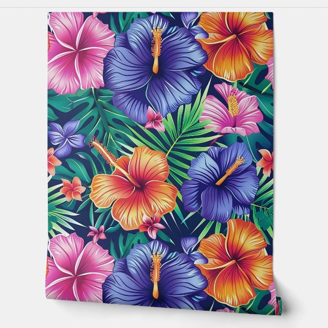 Papel Pintado Bright Tropical Floral (Desenrollar)