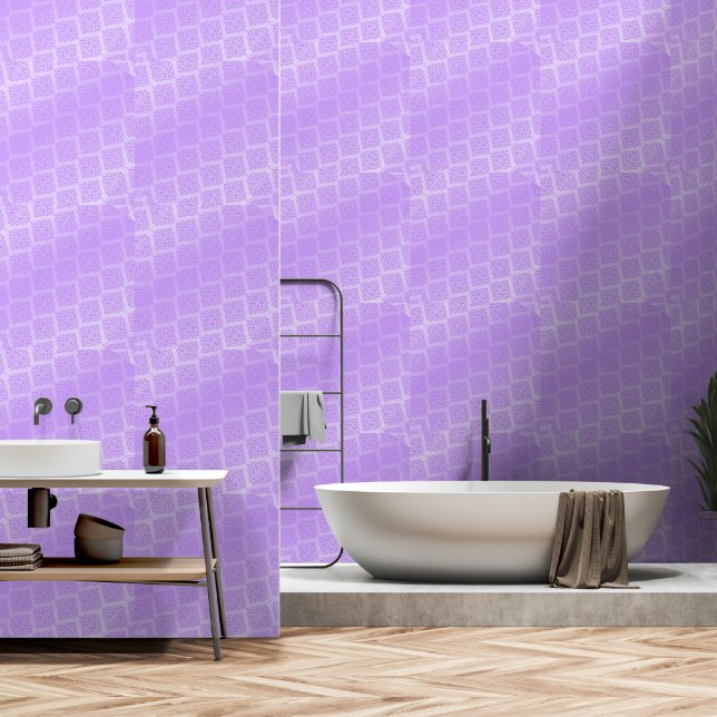 Papel Pintado Brillante morado de Relieve metalizado (Baño)