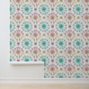 Papel Pintado Brisa de Dandelion caprichosa - Botánica Pastel