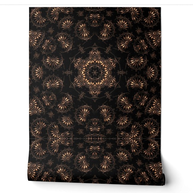 Papel Pintado Bronce Age Mandala (Desenrollar)