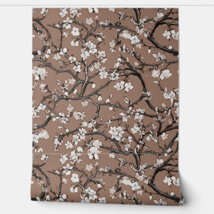 Papel Pintado Brown,Klimt,Almond tree, Art,Painting,Gustav Klimt