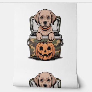 Papel Pintado Brown Lab Dog Halloween Spooky